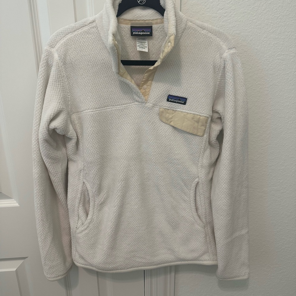 Patagonia Women’s Re-Tool Snap Pullover Sweater Oyster White